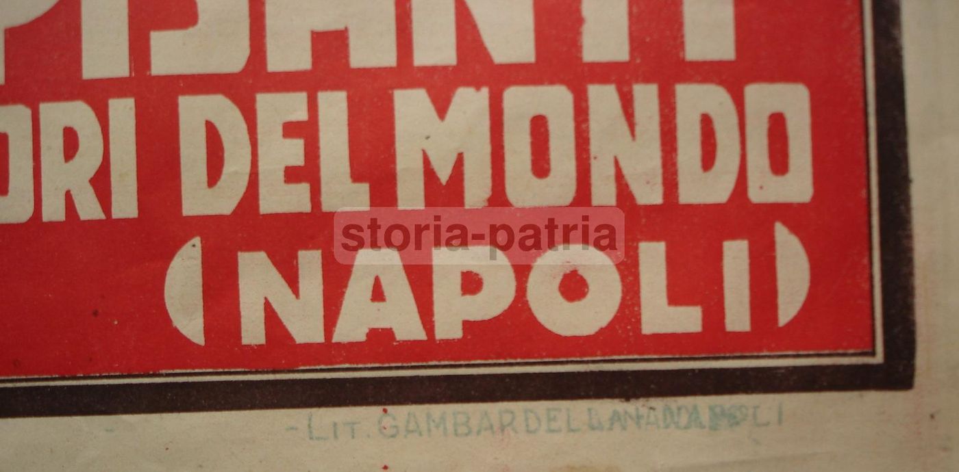 Manifesto Pubblicitario China Pisanti Ottaviano Napoli Anni '20