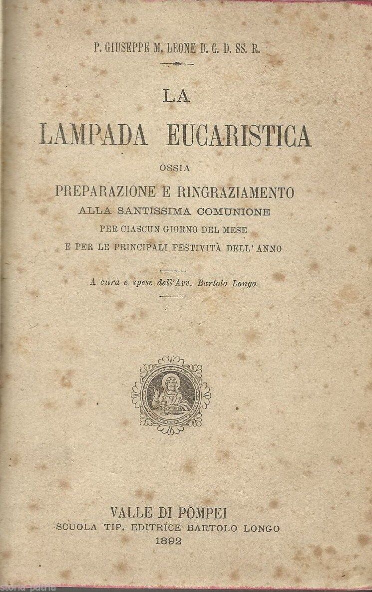 La Lampada Eucaristica   P. Giuseppe M. Leone (1892)