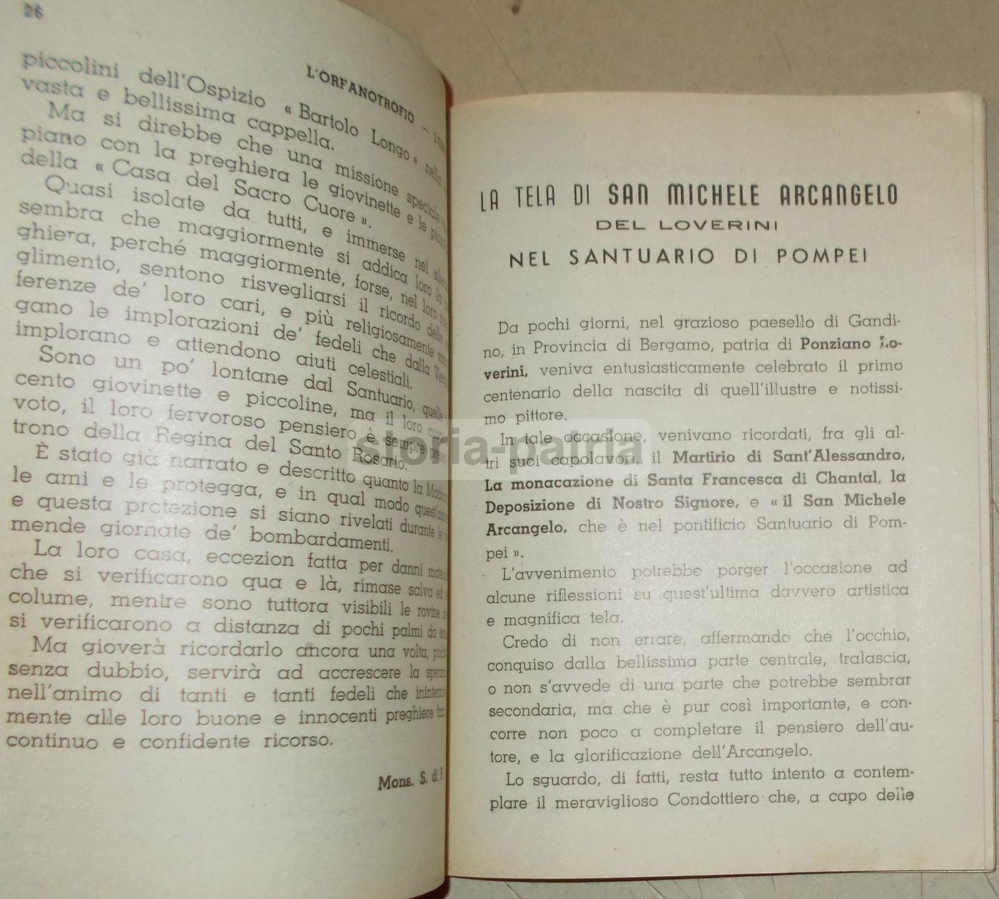 Calendario 1946 Santuario Di Pompei: Bartolo Longo, Loverini, Scotto