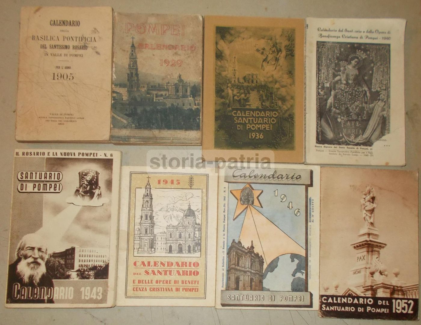 Calendario 1946 Santuario Di Pompei: Bartolo Longo, Loverini, Scotto
