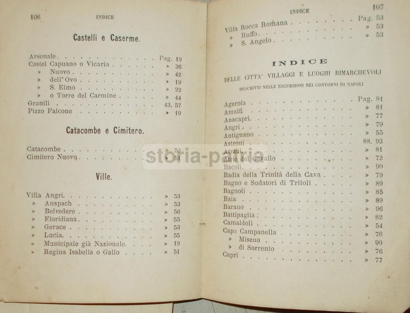Guida Napoli Fine '800: Pompei, Vesuvio, Capri, Ischia, Salerno. Sacchi.