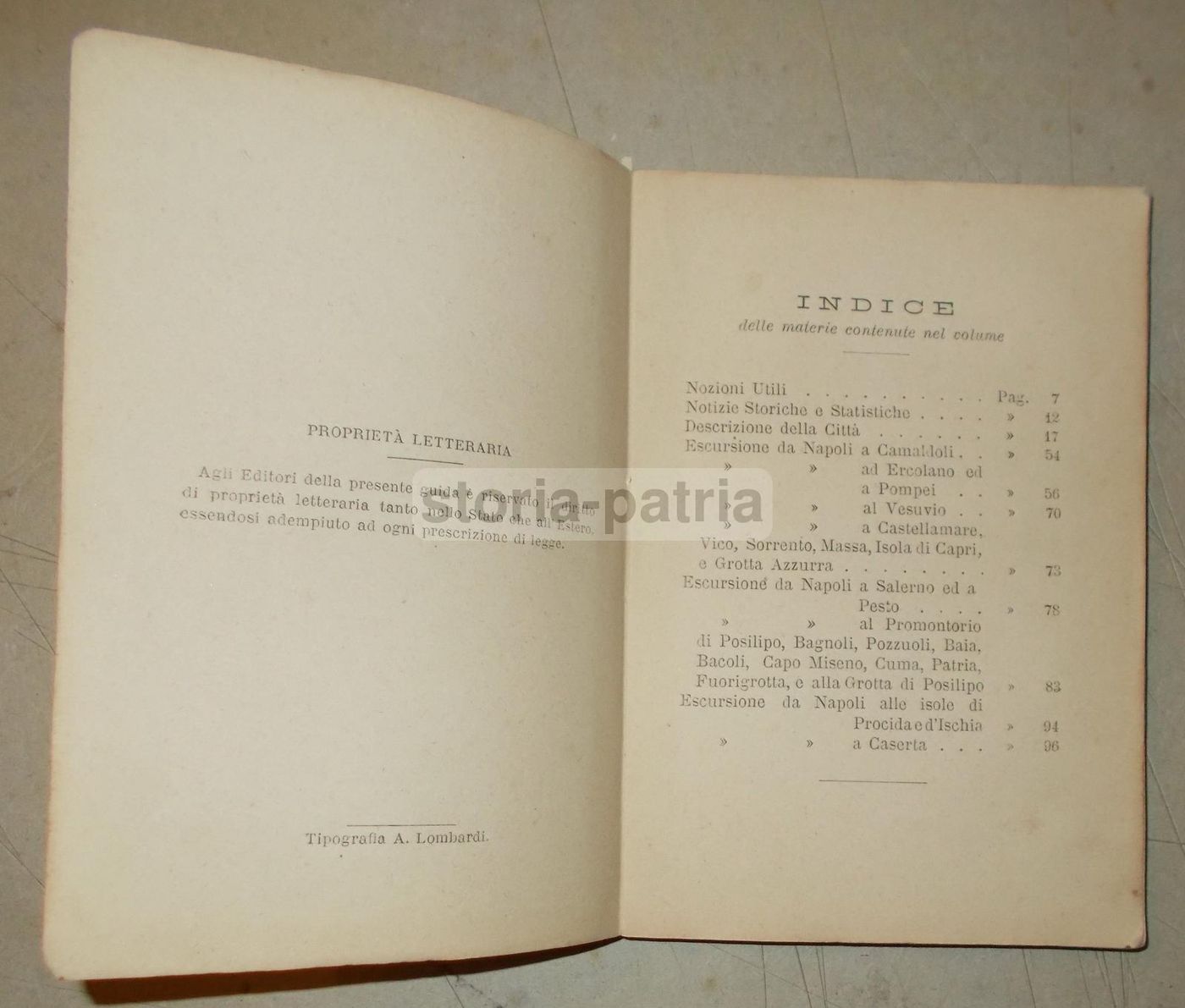 Guida Napoli Fine '800: Pompei, Vesuvio, Capri, Ischia, Salerno. Sacchi.