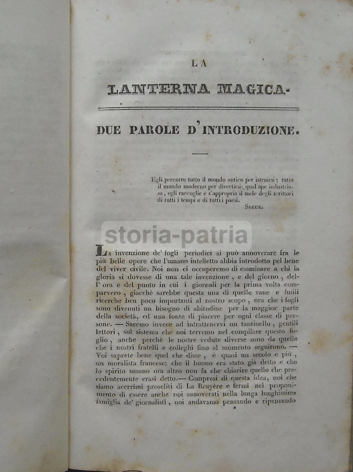 La Lanterna Magica: Napoli 1837, Brigantaggio, Pulcinella, Bisaccia