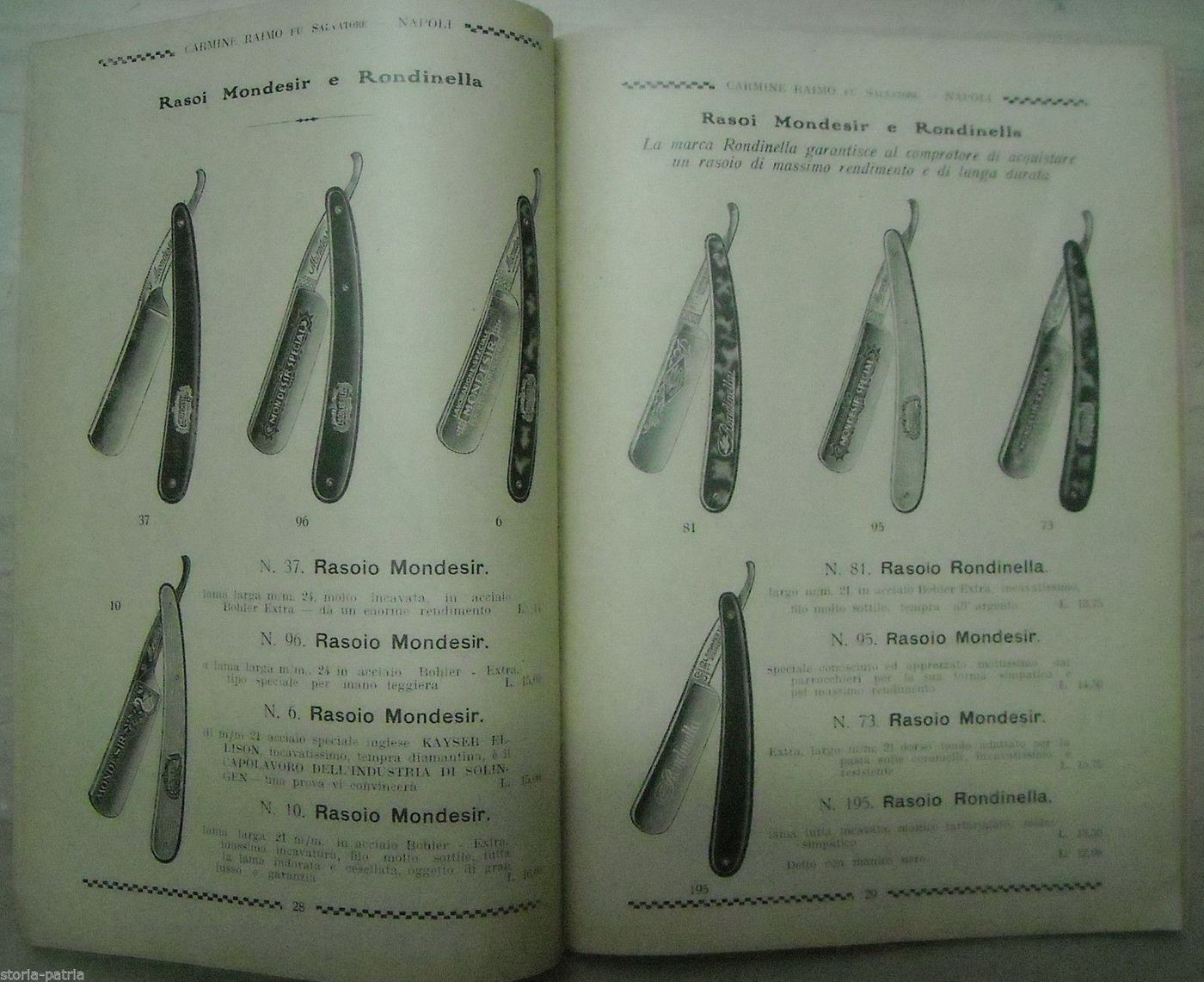 Catalogo Carmine Raimo 1931: Strumenti Chirurgici, Posateria E Articoli Per Barbieri