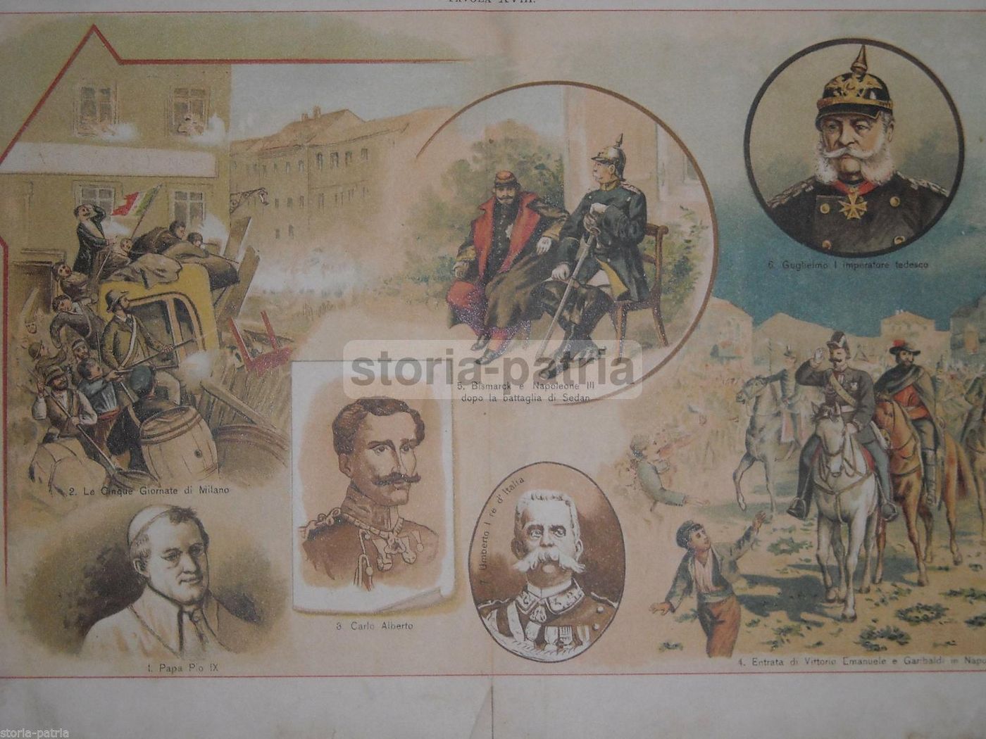 Stampa Antica Risorgimento Garibaldi Napoli Carlo Alberto 1800