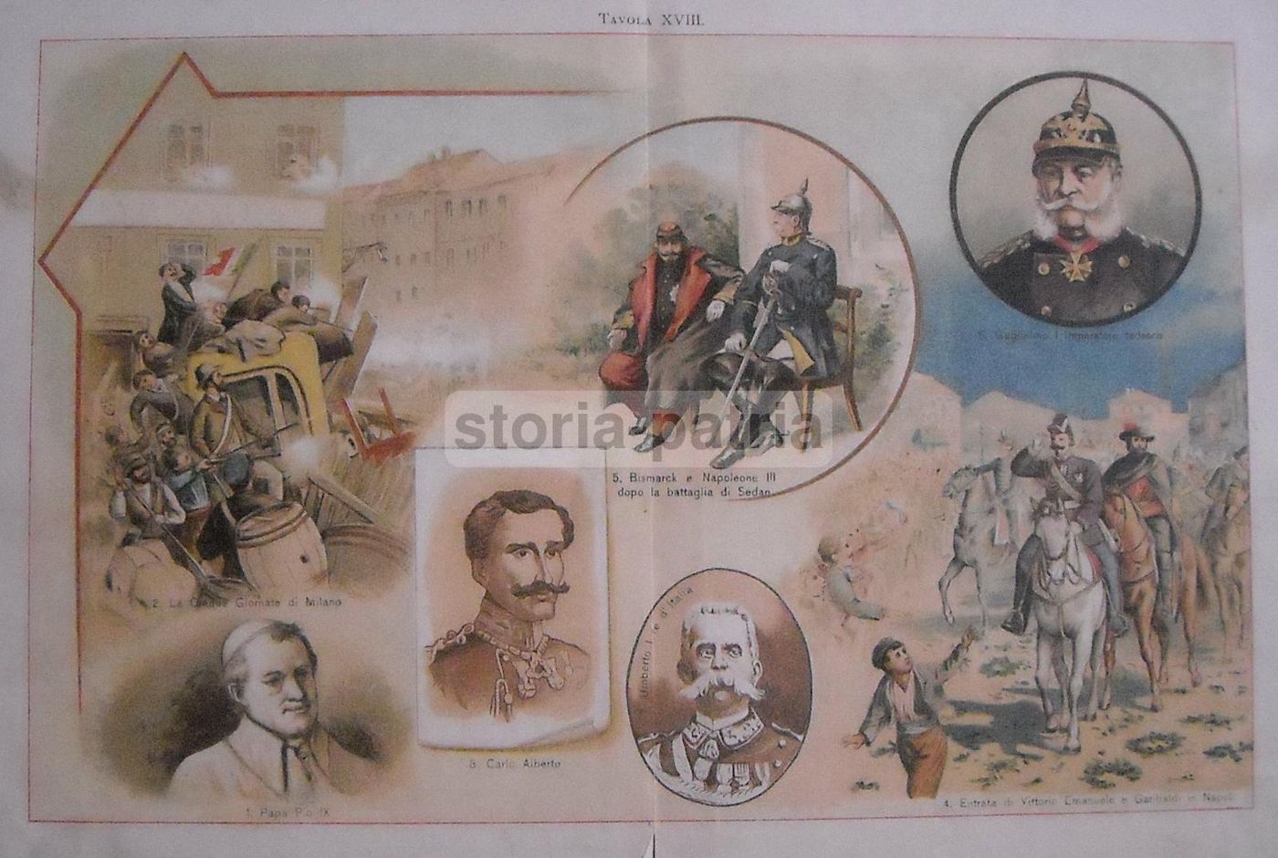 Stampa Antica Risorgimento Garibaldi Napoli Carlo Alberto 1800