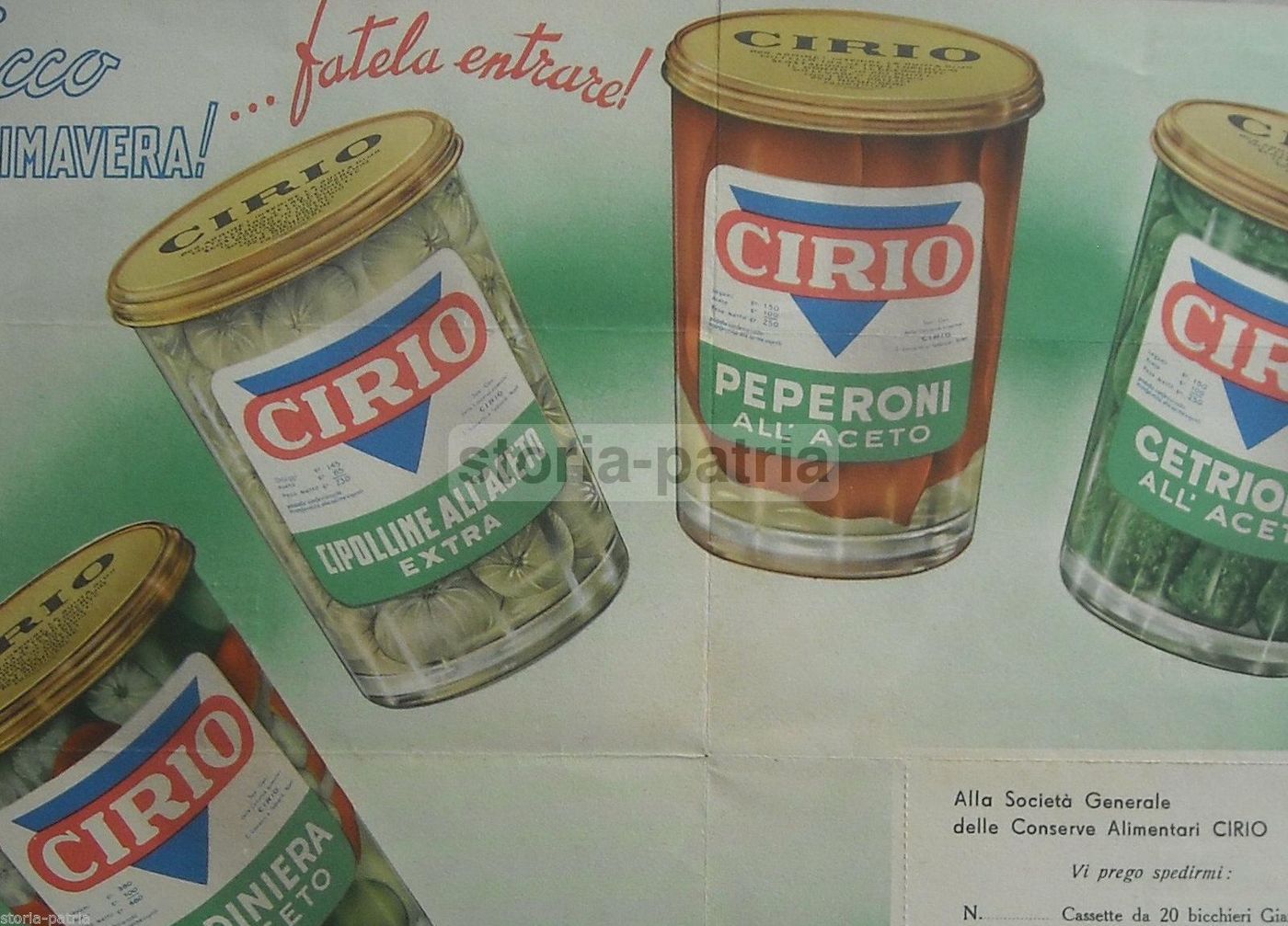 Depliant Pubblicitario Cirio Sottaceti Napoli Primi '900