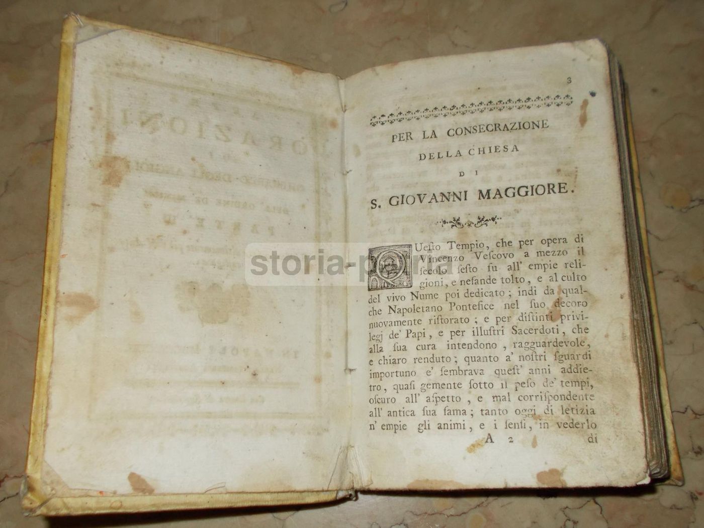 Orazioni Di Gherardo De Angelis, Napoli 1781: Terremoto Ed Edizione Rara