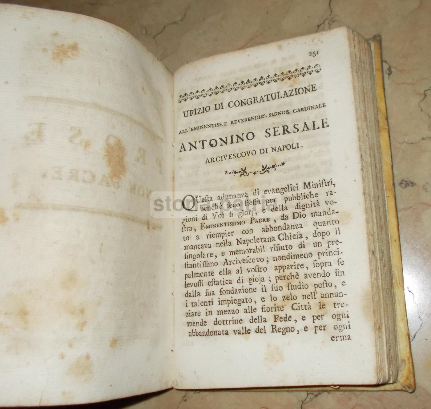 Orazioni Di Gherardo De Angelis, Napoli 1781: Terremoto Ed Edizione Rara