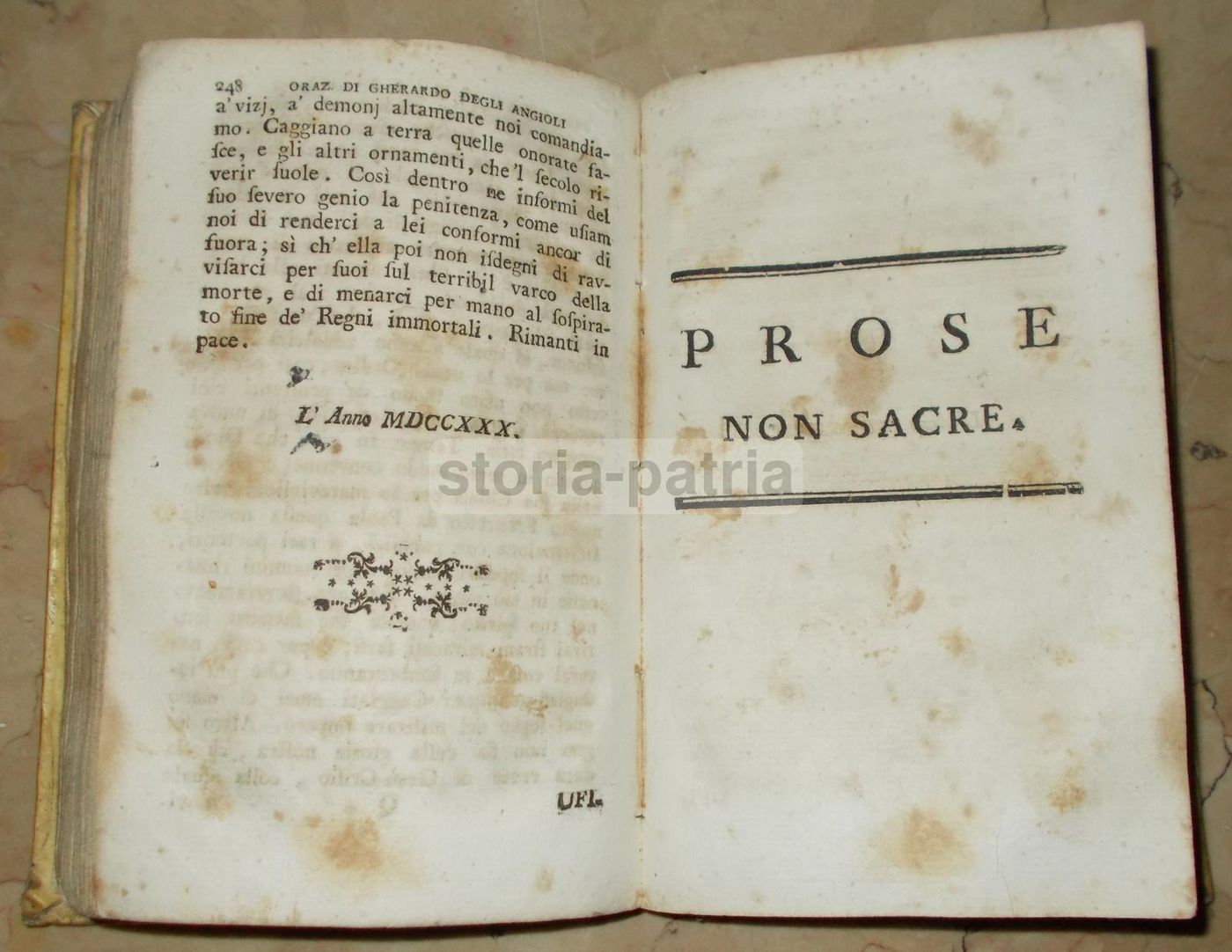 Orazioni Di Gherardo De Angelis, Napoli 1781: Terremoto Ed Edizione Rara