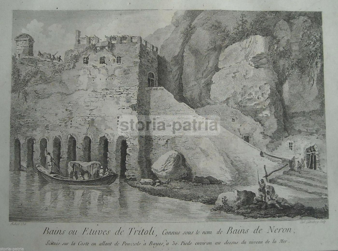 Antica Veduta Dei Bagni Di Nerone (Tritoli) A Pozzuoli E Baia
