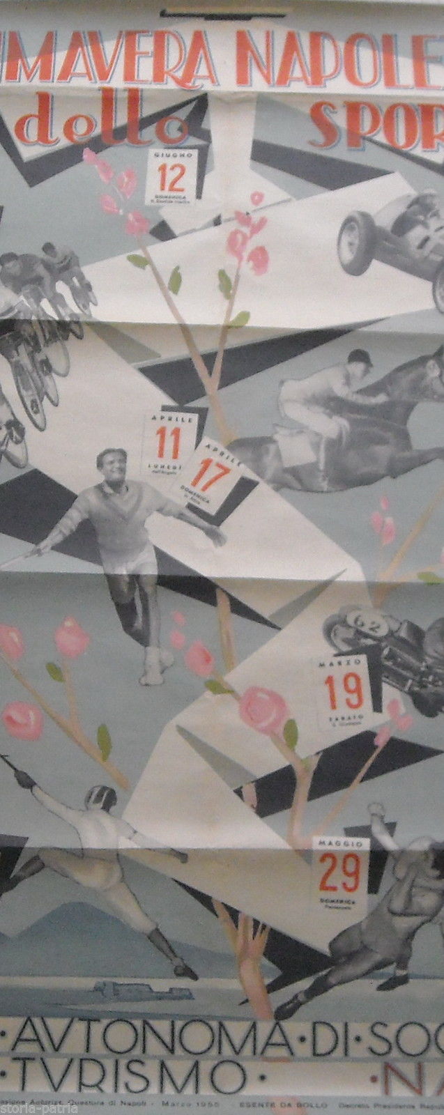 Manifesto Primavera Napoletana Sport 1955, Parisio, Napoli, Ciclismo