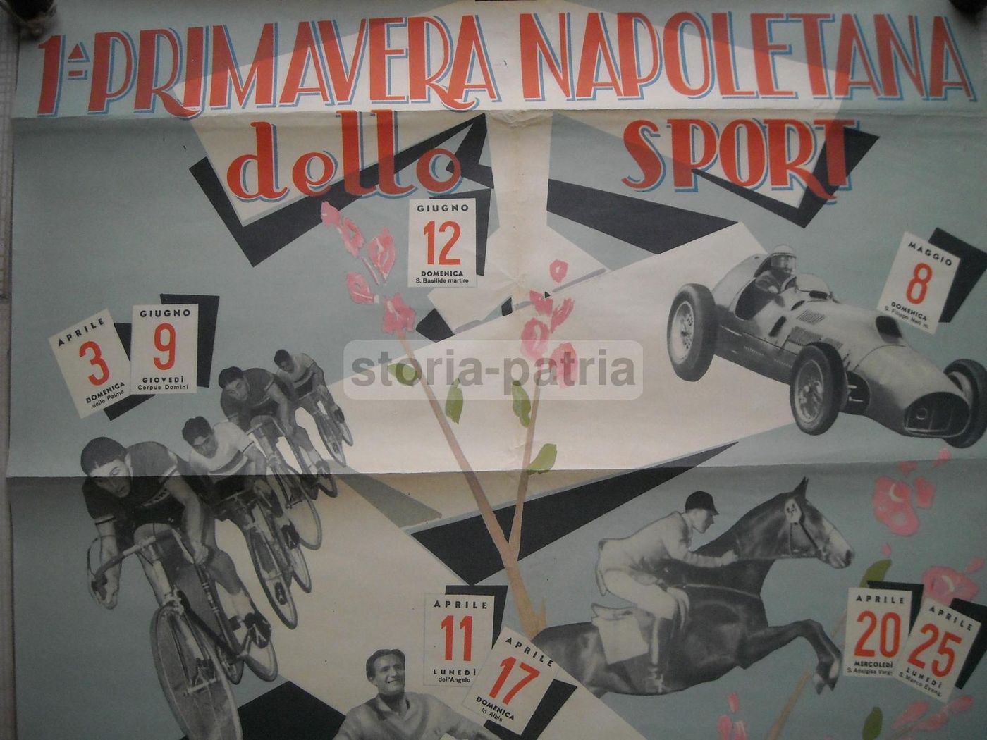 Manifesto Primavera Napoletana Sport 1955, Parisio, Napoli, Ciclismo