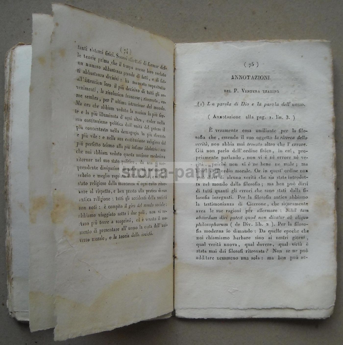 La Legislazione Primitiva: Ventura, De Bonald. Napoli, 1823