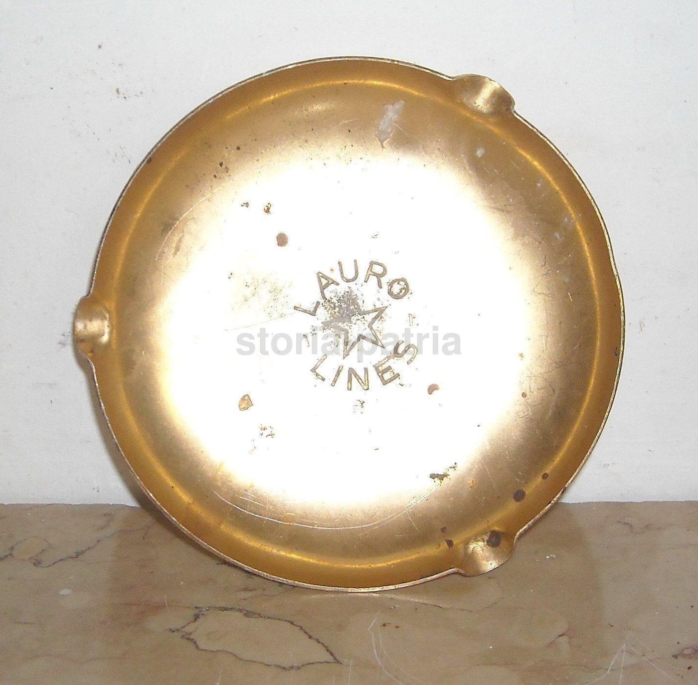 Posacenere Pubblicitario Lauro Lines Napoli Vintage Anni 50 60