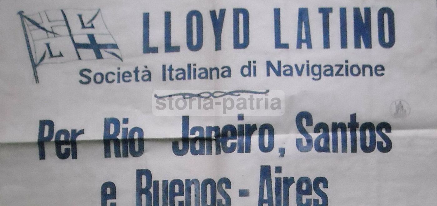 Manifesto Lloyd Latino: Napoli, America Del Sud, 1922, Nave Cordoba