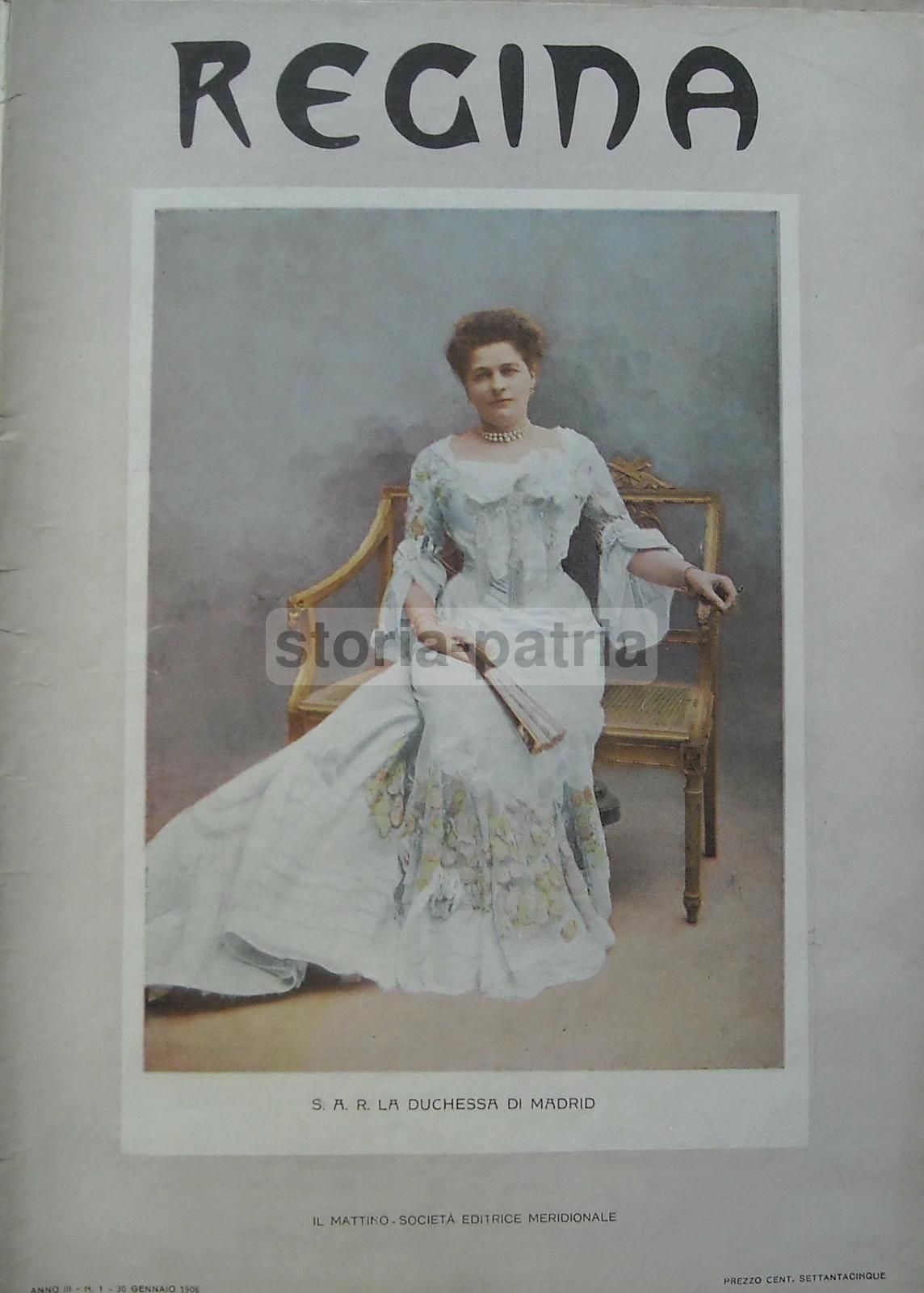 Ritratto Della Principessa Di Paternò, Rivista Regina, Napoli, 1905