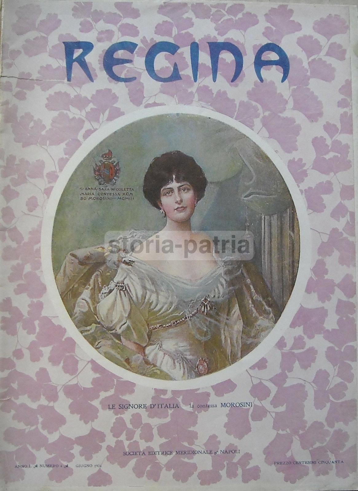 Ritratto Della Principessa Di Paternò, Rivista Regina, Napoli, 1905