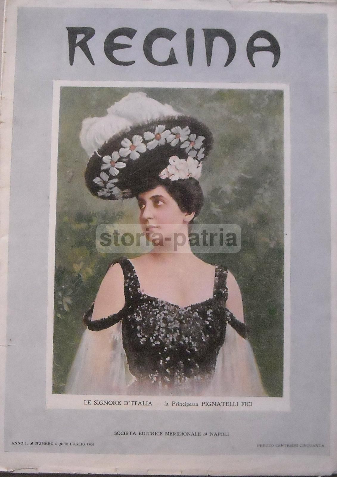 Ritratto Della Principessa Di Paternò, Rivista Regina, Napoli, 1905