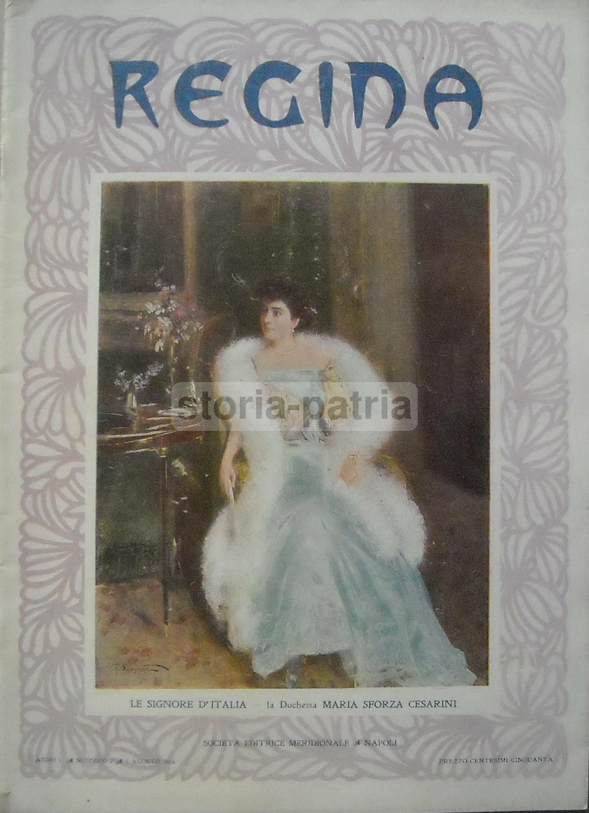 Ritratto Della Principessa Di Paternò, Rivista Regina, Napoli, 1905