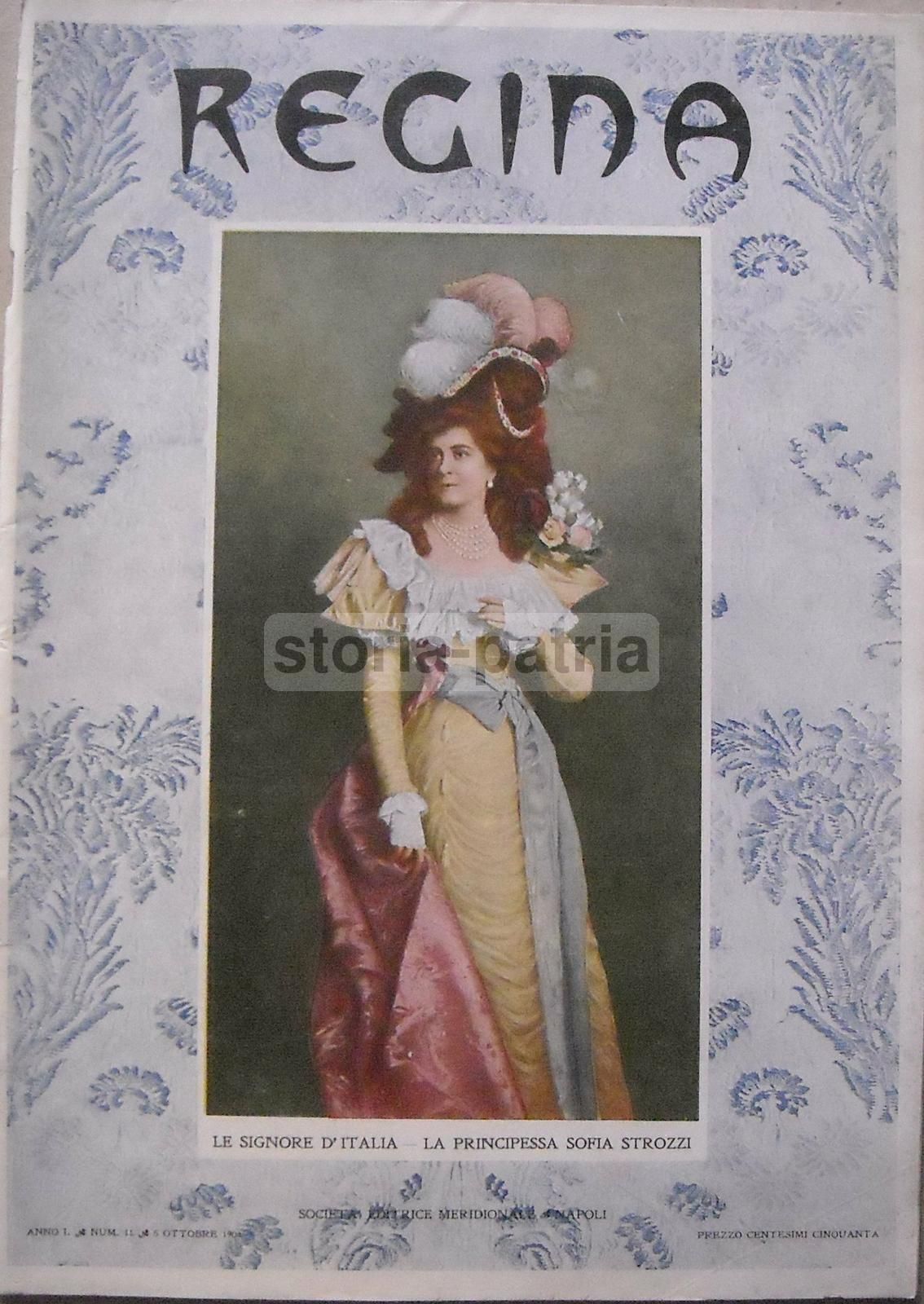Ritratto Della Principessa Di Paternò, Rivista Regina, Napoli, 1905