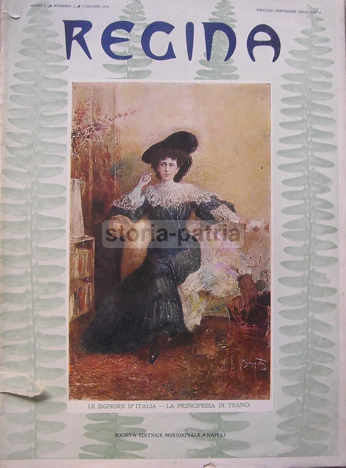 Ritratto Della Principessa Di Paternò, Rivista Regina, Napoli, 1905