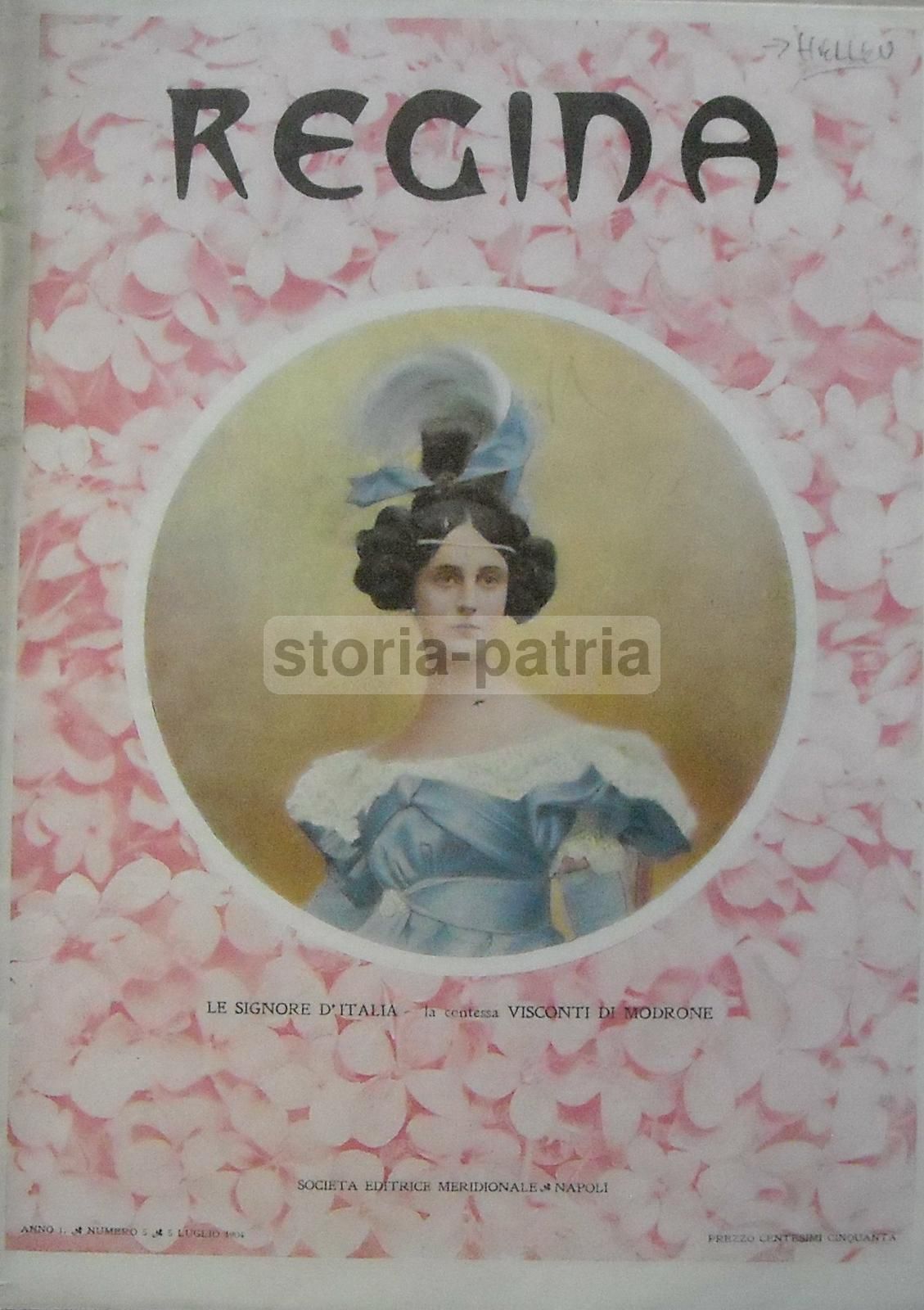 Ritratto Della Principessa Di Paternò, Rivista Regina, Napoli, 1905