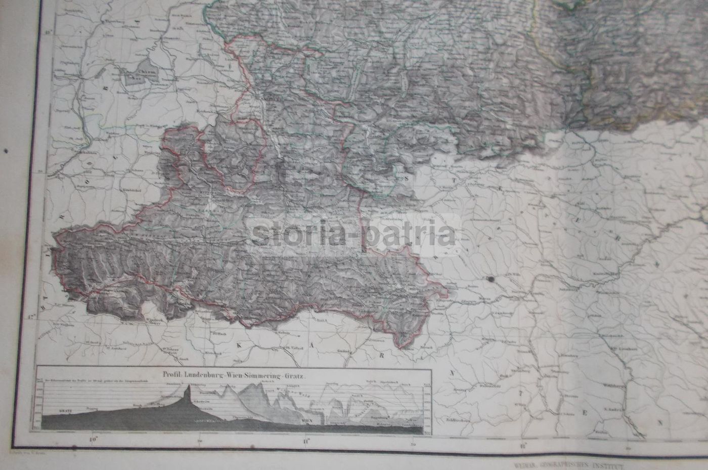 Mappa Antica Dell'Austria, Vienna, Salisburgo E Graz (1860 1880)