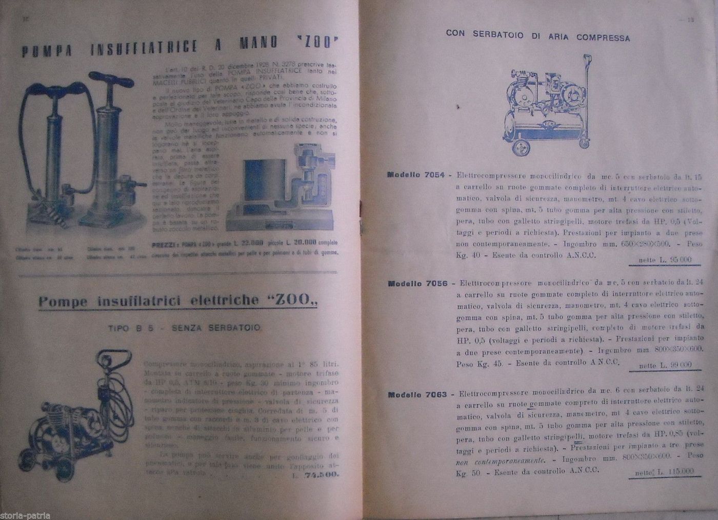Listino Istituto Zooterapico Nazionale, Verbania Pallanza, 1954: Attrezzatura Per Macelli