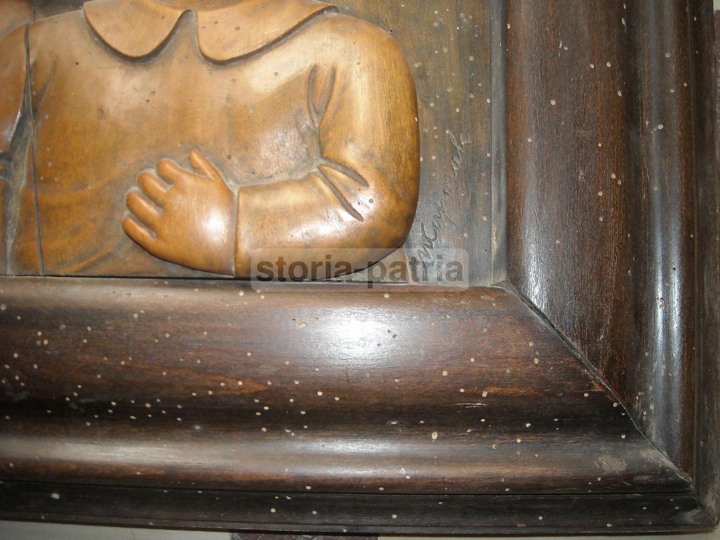 Scultura Lignea Michele Caporale, Madre Con Bambino, Abruzzo
