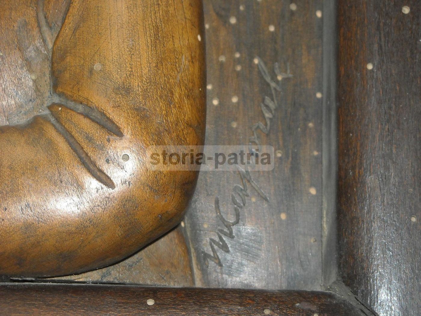Scultura Lignea Michele Caporale, Madre Con Bambino, Abruzzo