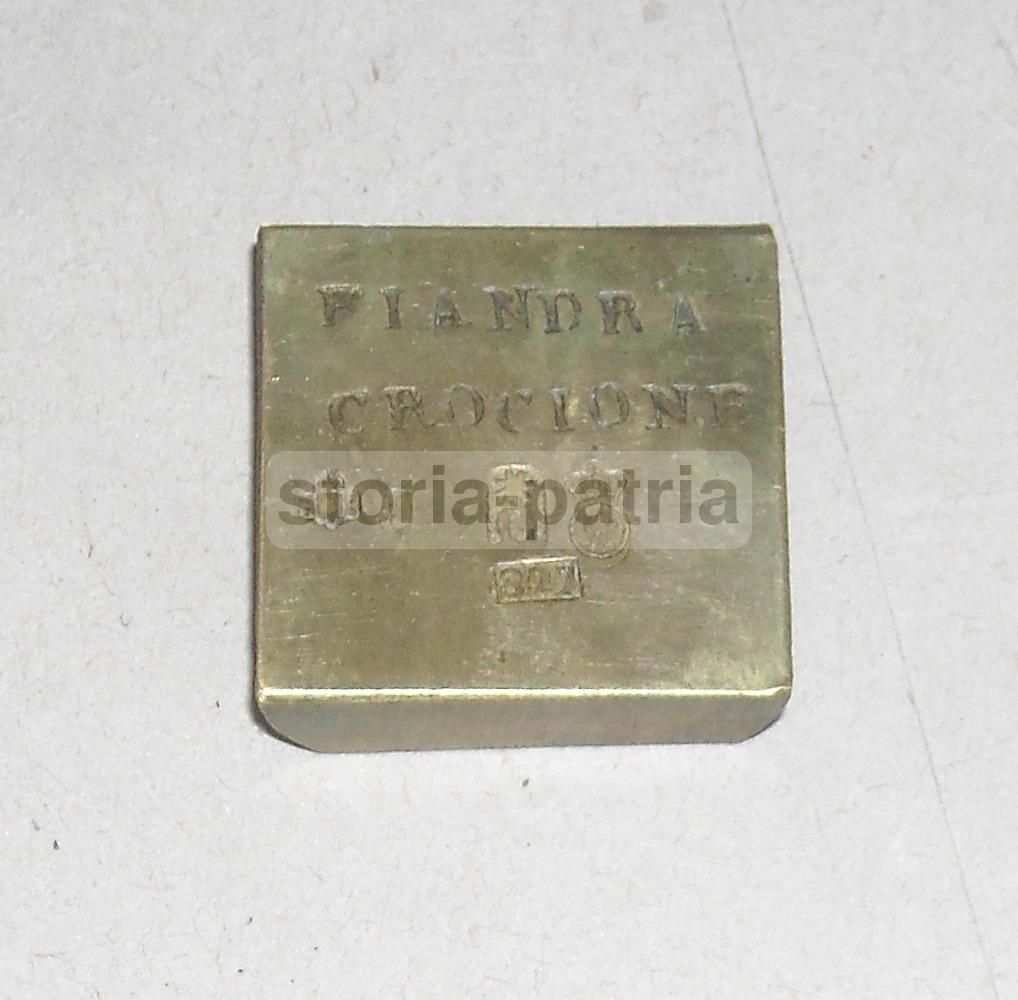 Antico Peso Da Bilancia Fiandra Crocione Con Punzoni Araldici
