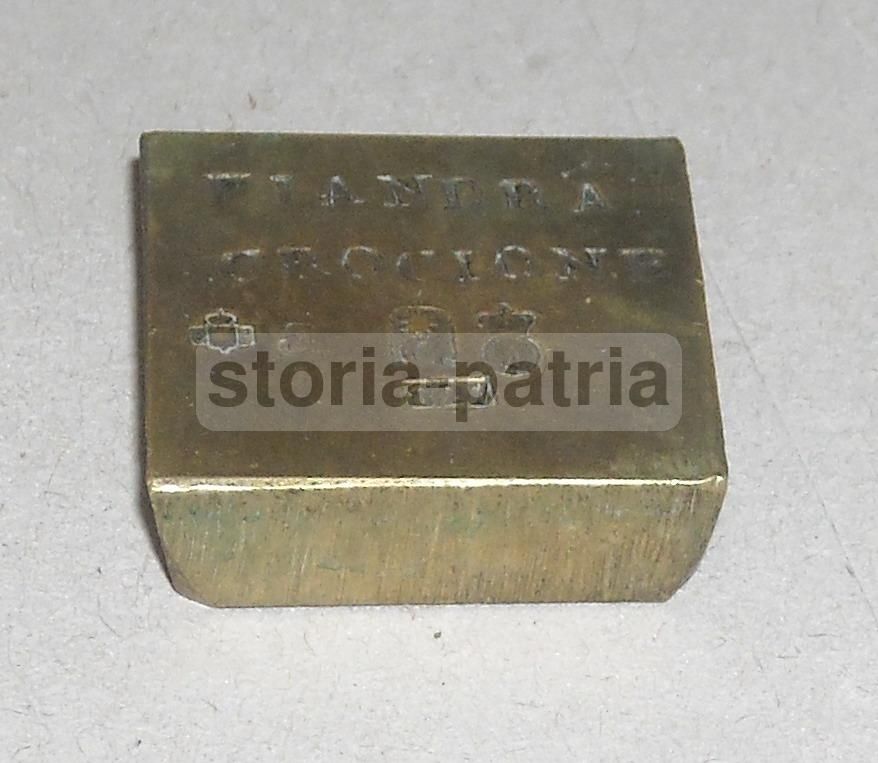 Antico Peso Da Bilancia Fiandra Crocione Con Punzoni Araldici