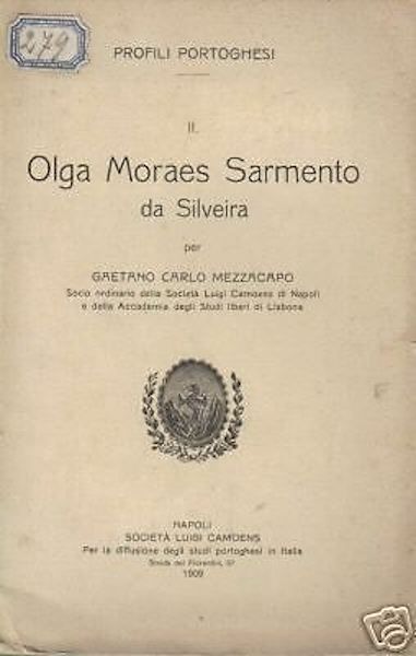 Olga Moraes Sarmento Mezzacapo Portogallo: Rara Edizione 1909