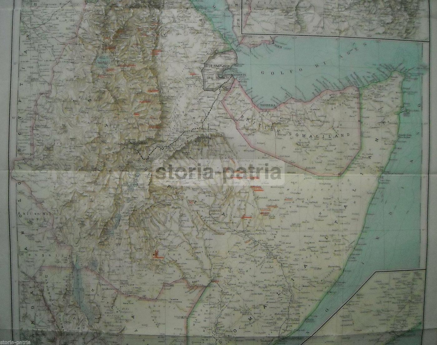 Mappa Dell'Africa Orientale Italiana: Eritrea, Etiopia E Somalia, Circa 1930