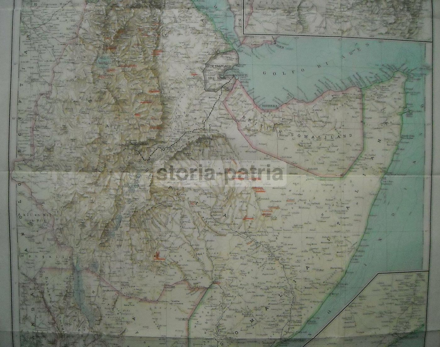 Mappa Dell'Africa Orientale Italiana: Eritrea, Etiopia E Somalia, Circa 1930