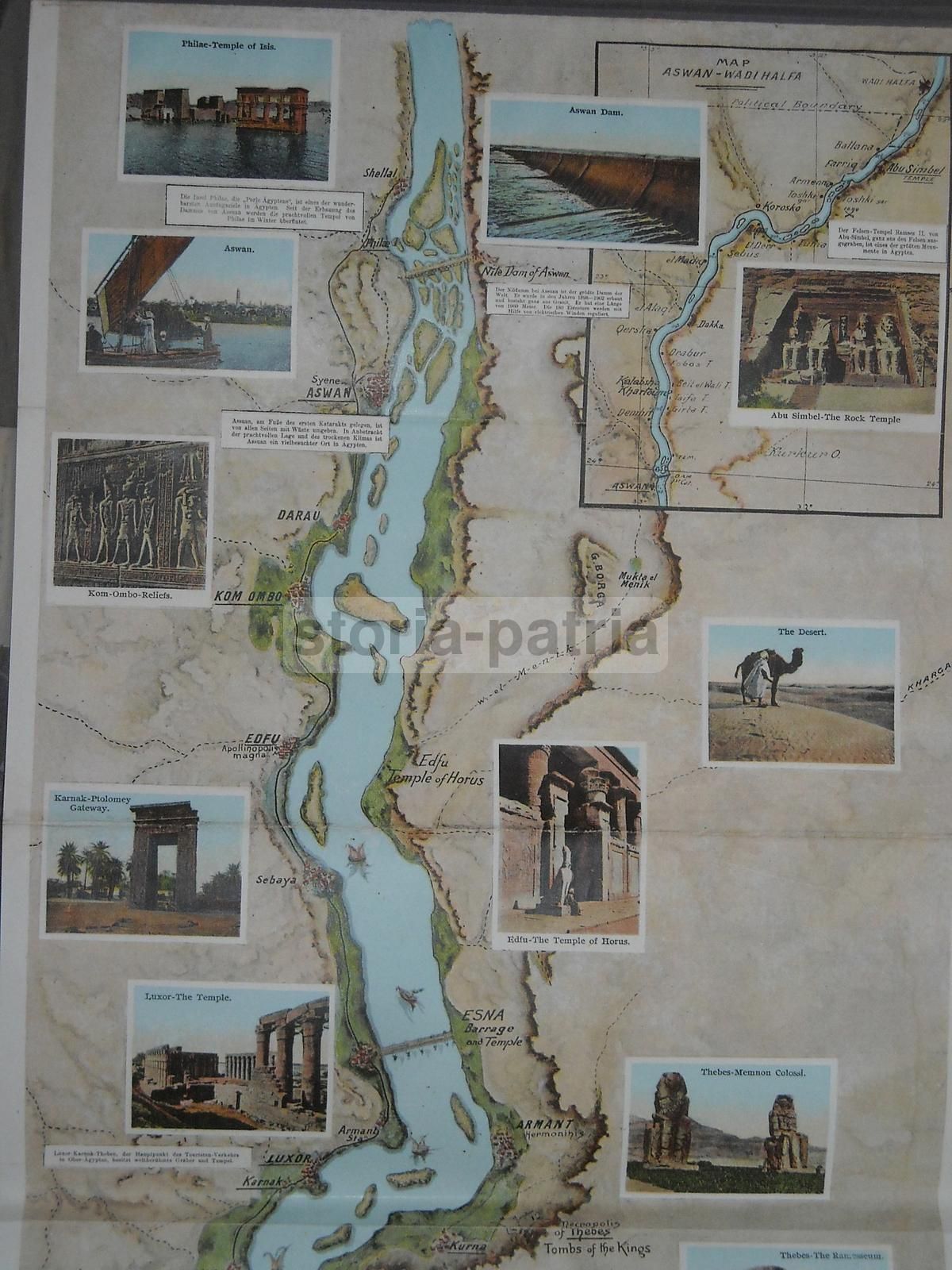 Mappa Antica Del Fiume Nilo Da Alessandria Ad Assuan, Lehnert & Landrock
