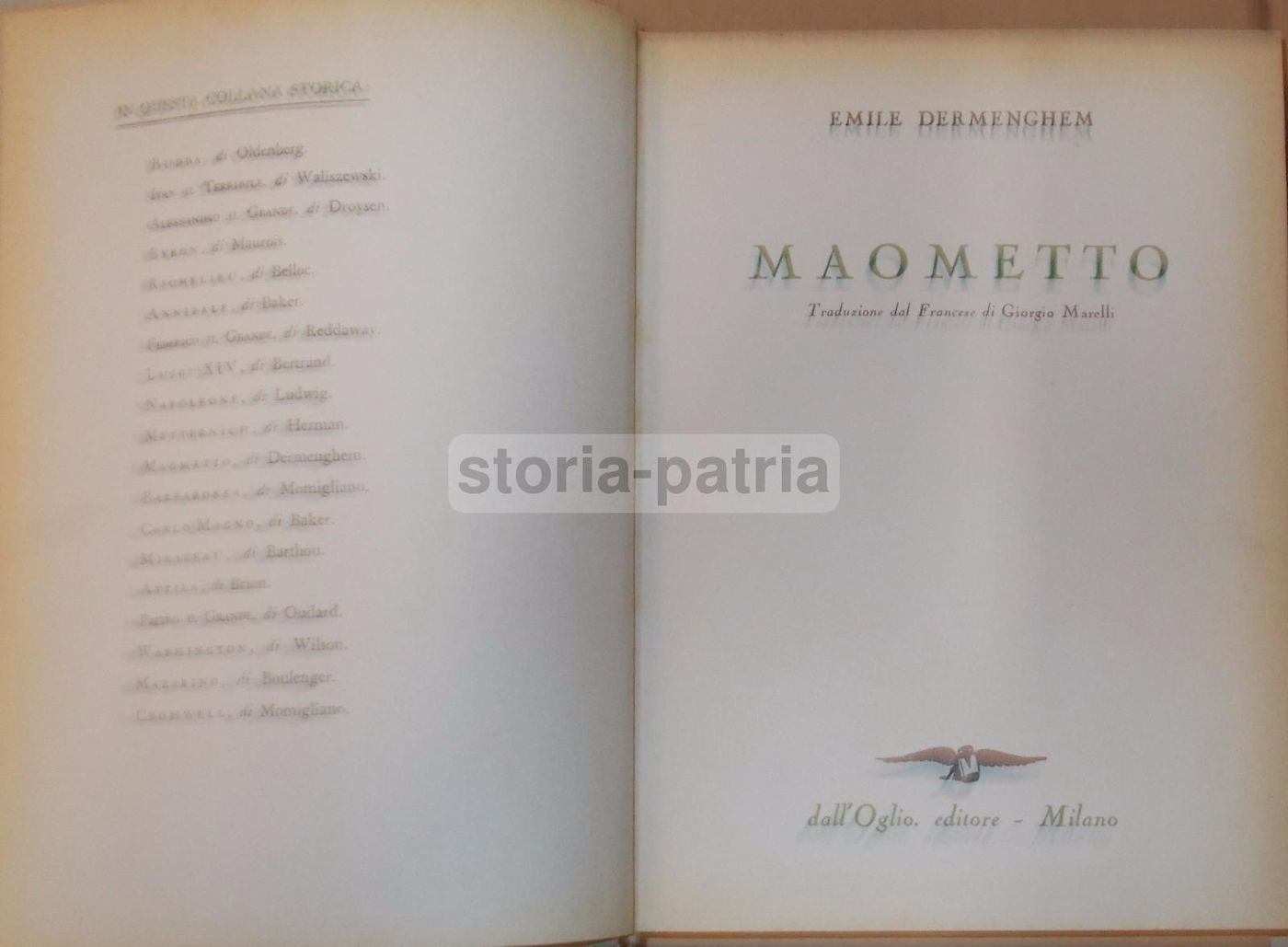 Maometto Di Emile Dermenghem, Dell'Oglio 1955
