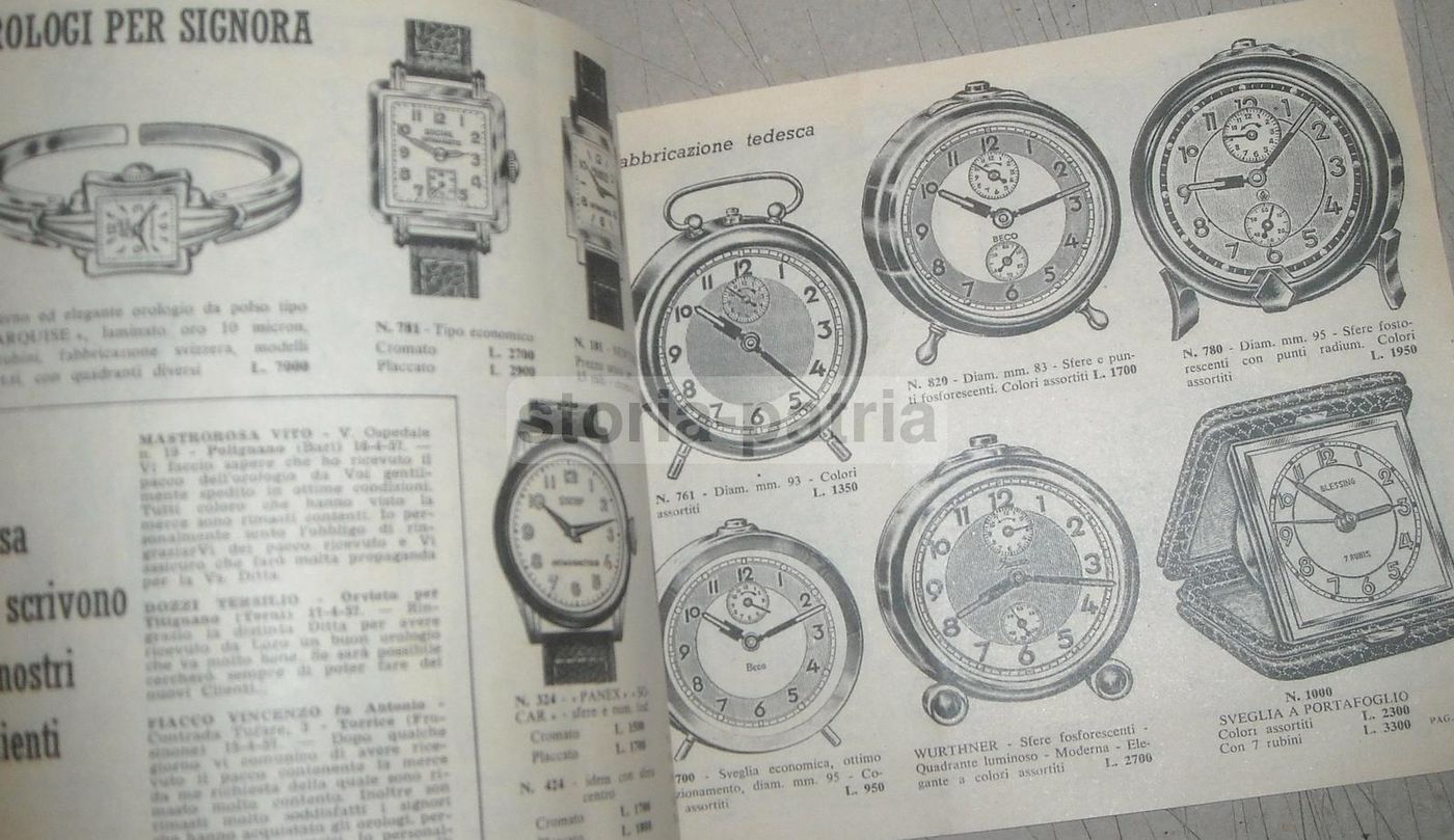 Catalogo Beco 1958 Orologi, Sveglie, Cucù, Macchine Fotografiche, Torino