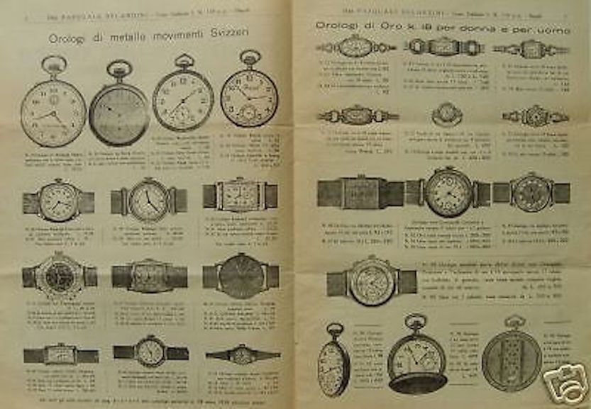 Catalogo Orologeria Belardini, Napoli 1940: Orologi, Sveglie E Argenti