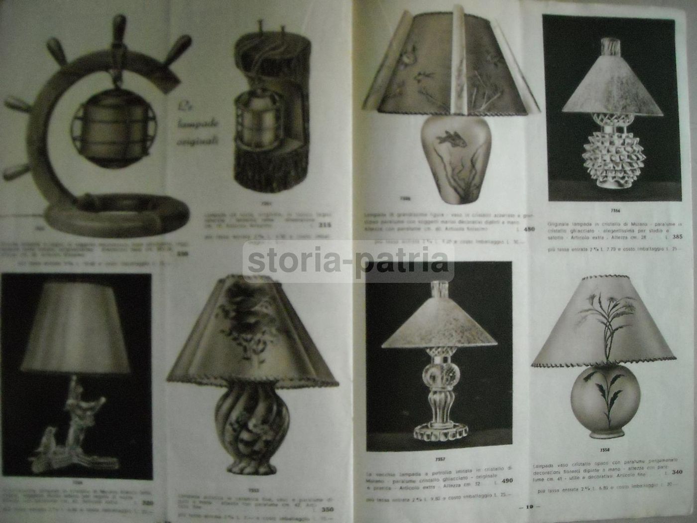 Catalogo Calderoni 1942: Orologi, Sveglie, Lampade E Vetro Di Murano