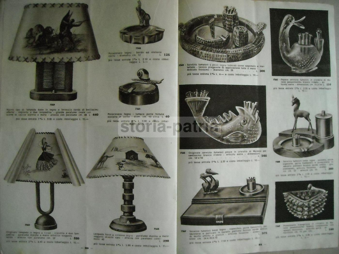 Catalogo Calderoni 1942: Orologi, Sveglie, Lampade E Vetro Di Murano