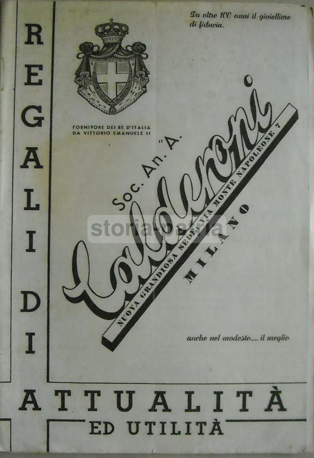Catalogo Calderoni 1942: Orologi, Sveglie, Lampade E Vetro Di Murano
