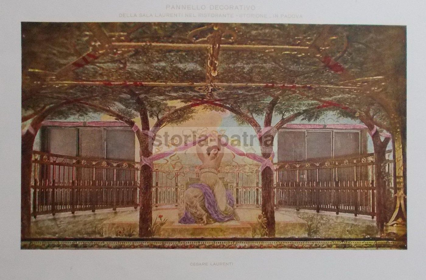 Stampa Decorativa Liberty Ristorante Storione Padova Laurenti