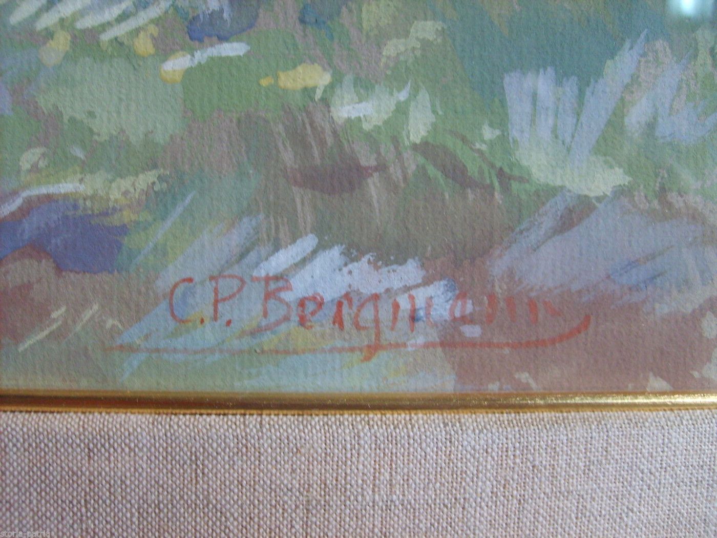 Paesaggio Montano Di Conrad Peter Bergmann, Tempera Su Cartone, Anni '40