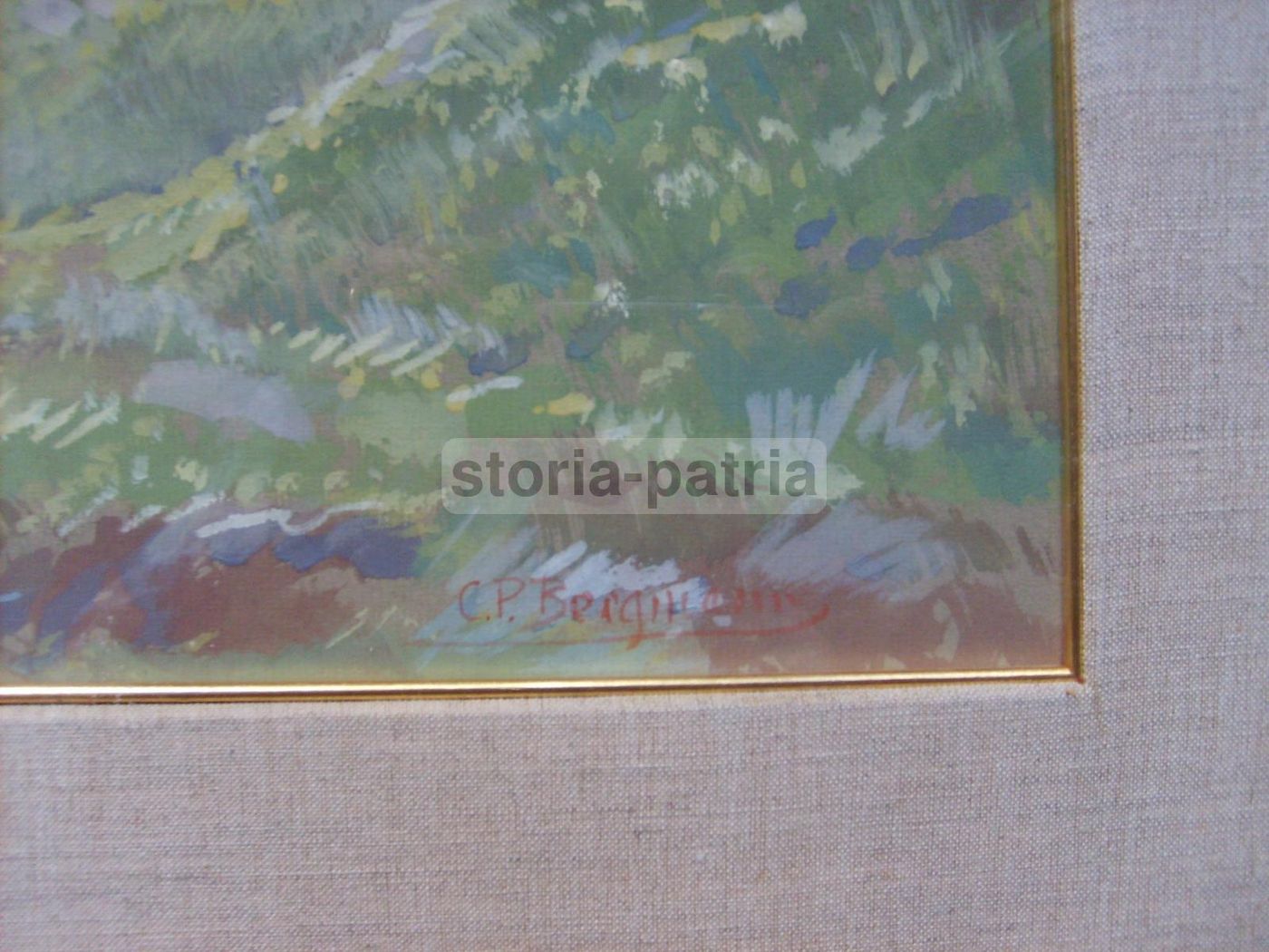Paesaggio Montano Di Conrad Peter Bergmann, Tempera Su Cartone, Anni '40