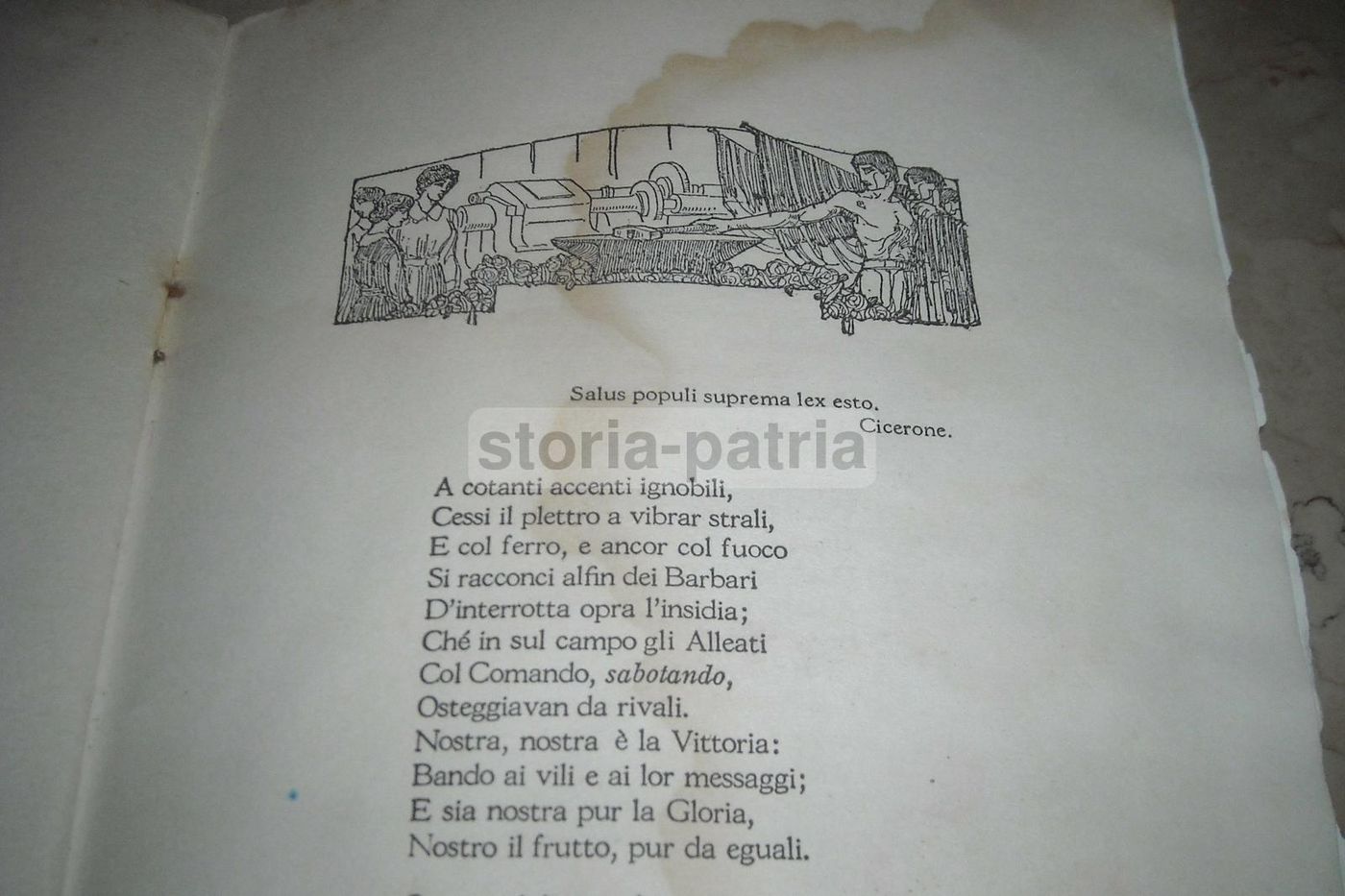 L'Italia Sempre In Guerra Coi 'Barbari' Palinuro Di Gariboggio (1919)
