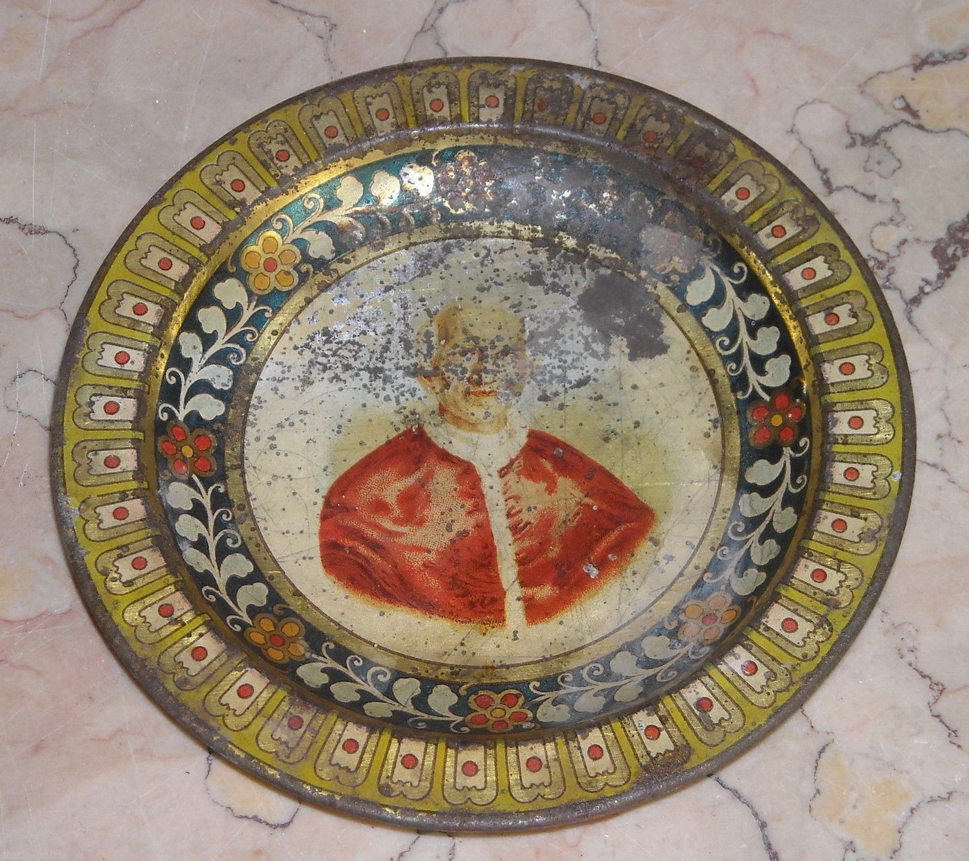 Latta Cromolitografata Papa Leone XIII, Souvenir Vaticano Roma, Circa 1900