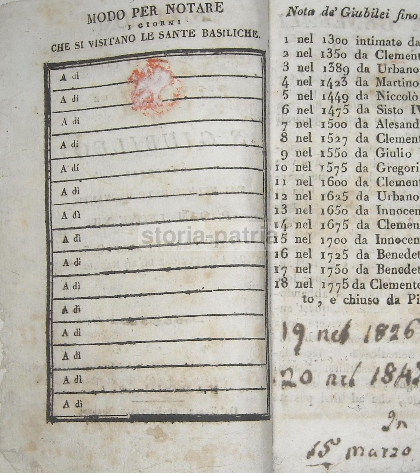 Istruzione Per Il Giubileo Del 1826, Papa Leone XII, Napoli, Miranda, 1824