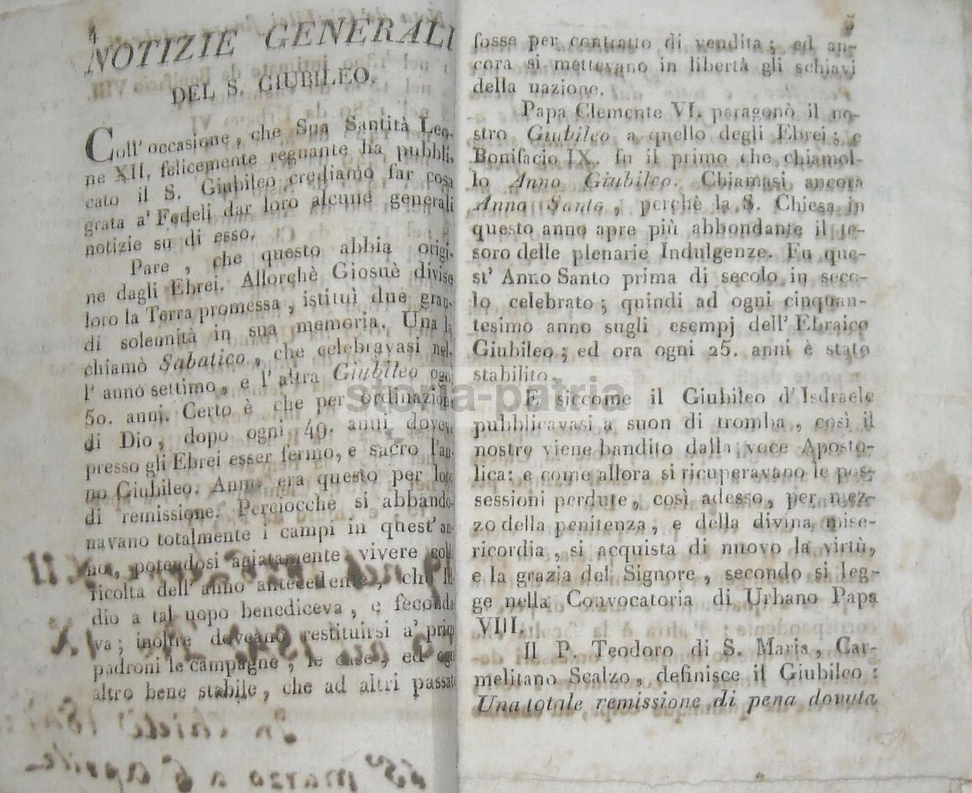 Istruzione Per Il Giubileo Del 1826, Papa Leone XII, Napoli, Miranda, 1824